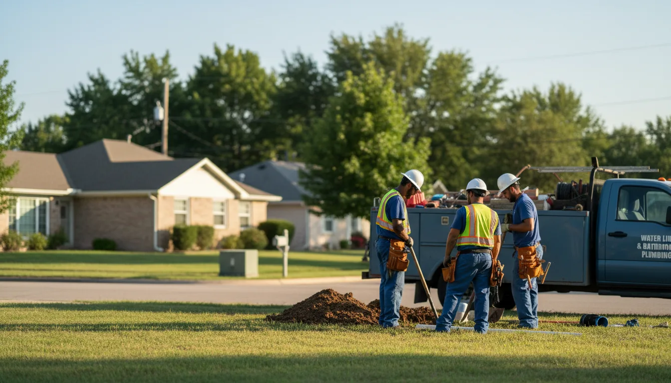 Residential water line and bathroom plumbing service in Stoutland, MO